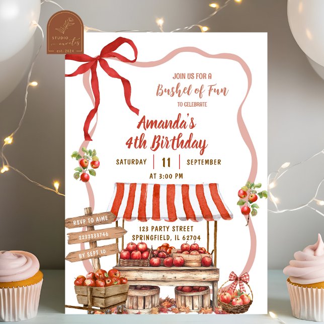 Convites Aniversário da Garota de Arco de Ondas Coquette (Criador carregado)