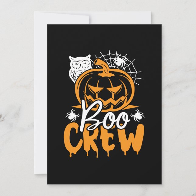 Convites Aniversário da Halloween Boo Crew (Frente)