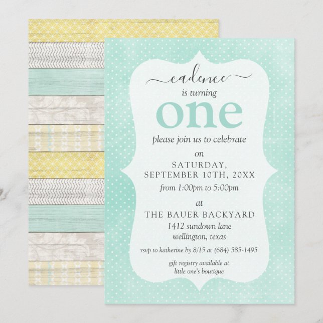 Convites Aniversário da Idade Personalizada do Algodão Russ (Frente/Verso)