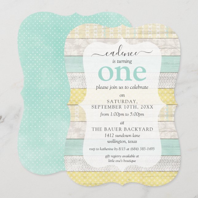 Convites Aniversário da Idade Personalizada do Algodão Russ (Frente/Verso)