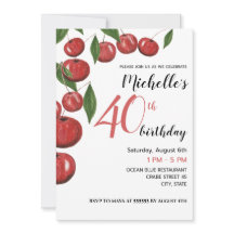 Aniversário da Ilustração de Aquarela de Cerejas D