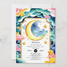 Aniversário da Lua Branca Personalizada
