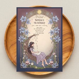 Convites Aniversário da Lua Celestial Alice no País das Mar