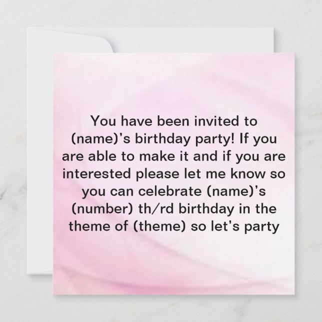 Convites Aniversário da melhor amiga fofa (Verso)