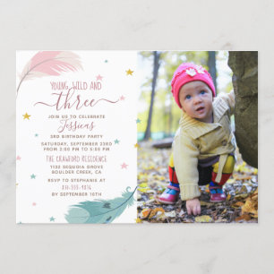 Convites Aniversário da Menina de Fotos Personalizada e Sel