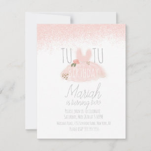 Convites Aniversário da Menina Tutu Mínima Transformando 