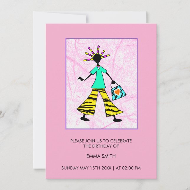 Convites Aniversário da Mulher Incrível e Elegante (Frente)