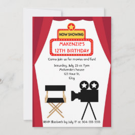 Convites Aniversário da Noite do Filme