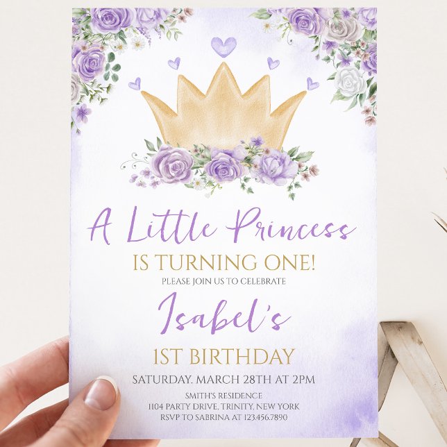 Convites Aniversário da Nossa Princesinha Roxa (Criador carregado)