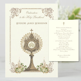 Convites Aniversário da Ordenação de Sacerdotes Católicos