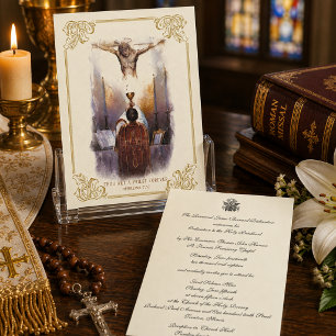 Convites Aniversário da Ordenação do Padre Católico