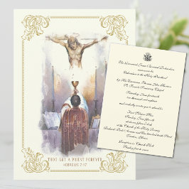 Convites Aniversário da Ordenação do Padre Católico