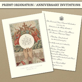 Convites Aniversário da Ordenação do Padre Católico