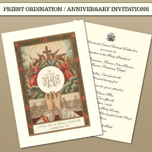 Convites Aniversário da Ordenação do Padre Católico