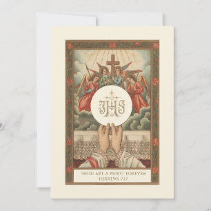 Convites Aniversário da Ordenação do Padre Católico