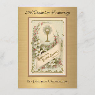 Convites Aniversário da Ordenação do Padre Católico