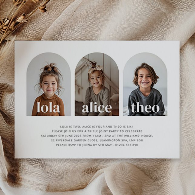 Convites Aniversário da Paisagem Conjunta de Nome Triplo (Criador carregado)