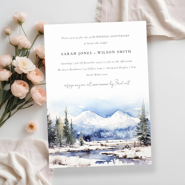 Convites Aniversário da Paisagem de Esqui da Montanha da Ne (Criador carregado)