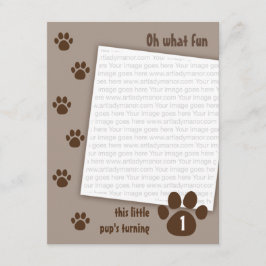 Convites Aniversário da pata de Brown