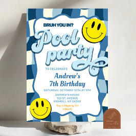 Convites Aniversário da piscina de onda retrógrada