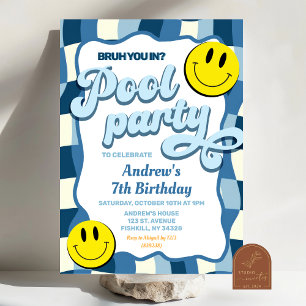 Convites Aniversário da piscina de onda retrógrada