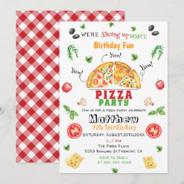 Convites Aniversário da Pizza Party