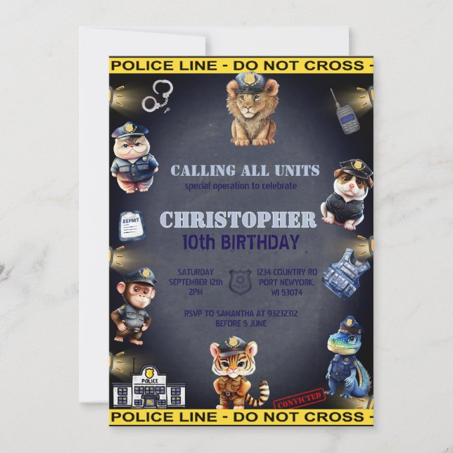 Convites Aniversário da Polícia (Frente)