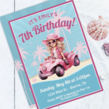 Aniversário da Praia Convertível Rosa