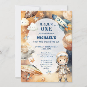 Convites Aniversário da Primeira Viagem Espacial de Astrona