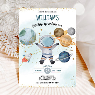 Convites Aniversário da Primeira Volta ao Sol no Espaço Ext
