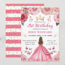 Aniversário da Princesa Loura de Vestido Rosa