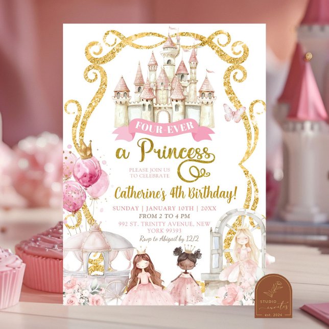 Convites Aniversário da Princesa para Sempre (Criador carregado)