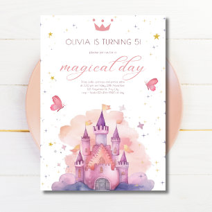 Convites Aniversário da Princesa Real Dia Mágico Castelo Ro