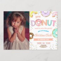 Aniversário da Rosquinha Sprinkle Girl com foto