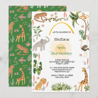 Convites Aniversário da Selva Cura