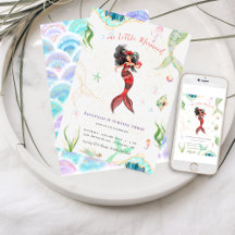 Aniversário da Sereia da Glitter de Aquarela