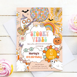 Convites Aniversário da Spookes Retro Halloween