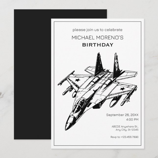 Convites Aniversário da Sukhoi Aeronaves (Frente/Verso)