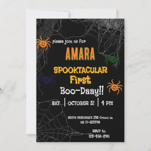 Convites Aniversário das Aranhas do Halloween Halloween