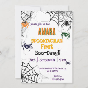 Convites Aniversário das Aranhas do Halloween Halloween