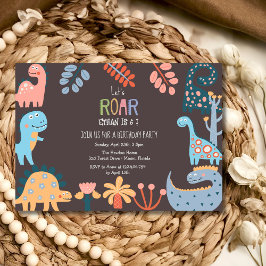 Convites Aniversário das crianças vamos rugir dinos