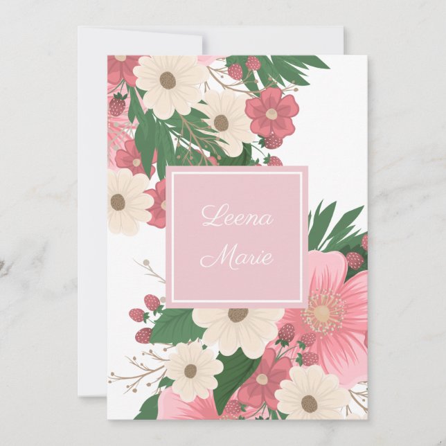 Convites Aniversário das Flores e Berries (Frente)