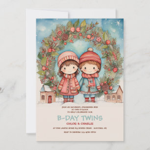Convites Aniversário das Gêmeas de Natal