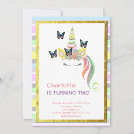 Convites Aniversário das listras do Pastel da cara do