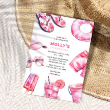 Aniversário das Meninas de Verão Rosa bonito