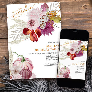 Convites Aniversário das Rústicas Raparigas Florais de Ab