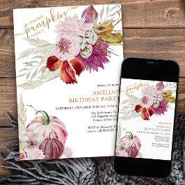 Convites Aniversário das Rústicas Raparigas Florais de Abób