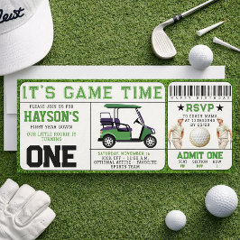 Convites Aniversário de 1º Ano com Ingresso de Golfe Year D