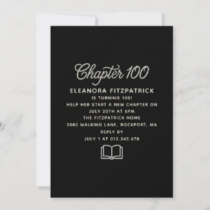 Convites Aniversário de 100 anos Capítulo de Pérola Preta e
