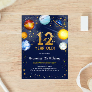 Convites Aniversário de 12 anos do Astronauta Espaço Sidera